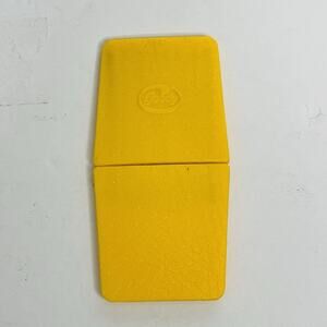 vintage goody hair pick lift comb yellow croc case cover metal teeth